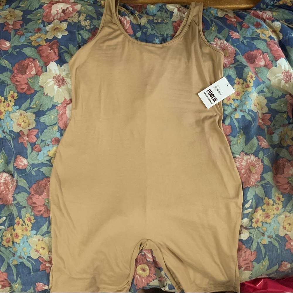 F21+ Mocha Scoop Neck Romper